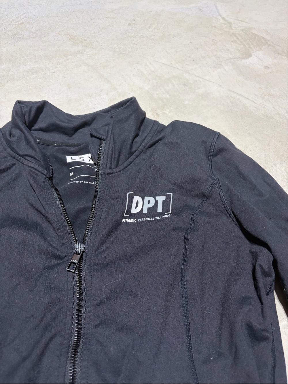 LSKD  Black Zip-Up Athletic Jacket medium DPT Lifetime fitness - Picture 2 of 7